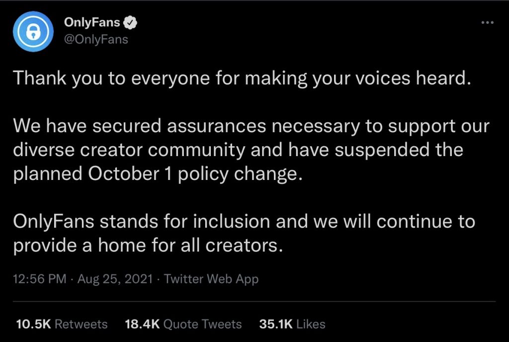 Onlyfans Policy Change Telegraph